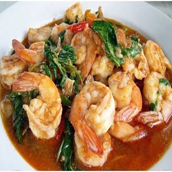 Chinese Food:  Prawn - THAI SHRIMPS WITH BASIL LEAF From - "XinXian"