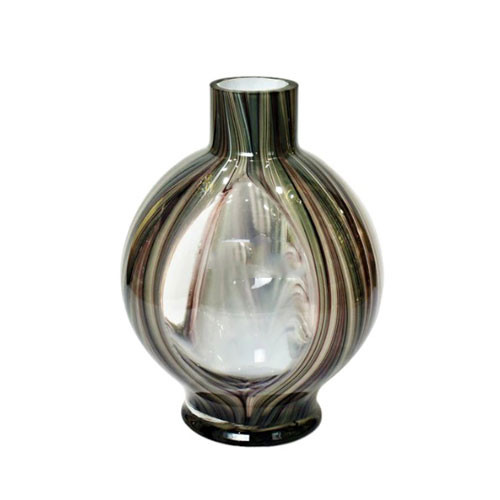 Showpiece  - 11.5 Inch Heavy Glass Decorative Large Flower Vase HR0489