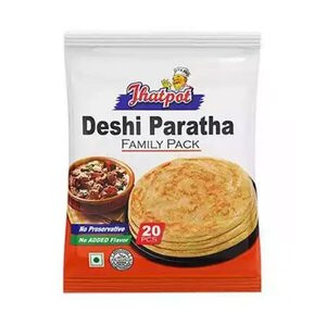 Jhatpot Plain Paratha Family Pack 1600 gm 20 pcs