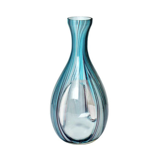 Showpiece  - 16 Inch Heavy Glass Decorative Large Flower Vase HR0491