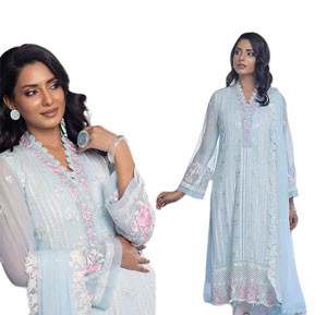 Pakistani Suits - Azure Sky Blue Suits For Women