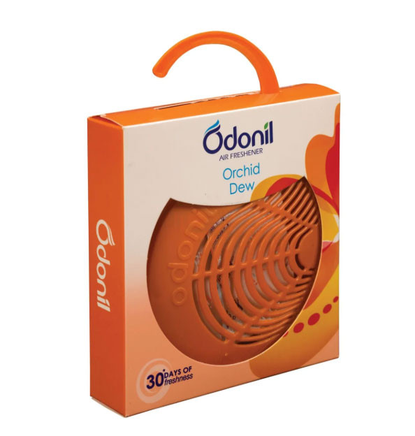 Air Fresheners -Odonil Natural Air Freshener Block Hanger Model - Orchid Dew 48g