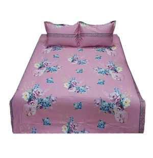 Bed Sheet - BED SHEET Roses Vintage Pink