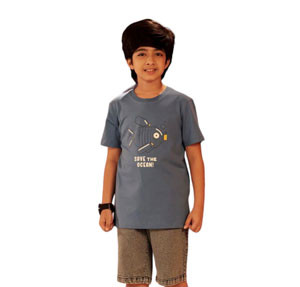 Kids T-Shirt -  Bluel Boy's Knit T-Shirt