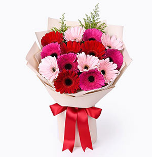 Burst of Color: Mixed Gerbera Bouquet