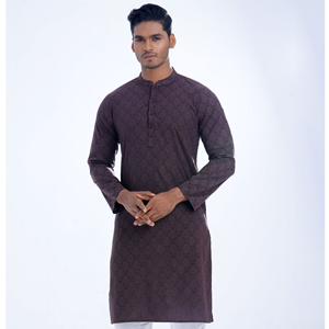 Mauve Semi Fitted Panjabi