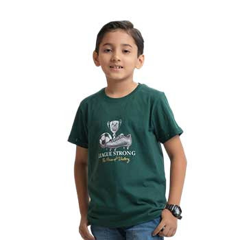 Kids T-shirt -  Green Cotton Jersey Kids T-shirt