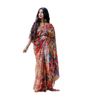 Silk Sharee - Hallum Design Art Silk Sharee