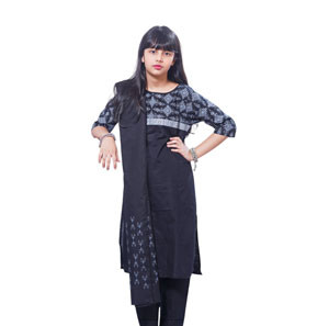 Girls Kids - Black & White Color Baby Kameez