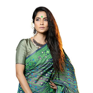 Women’s Aesthetic Design Silk Jamdani Sharee