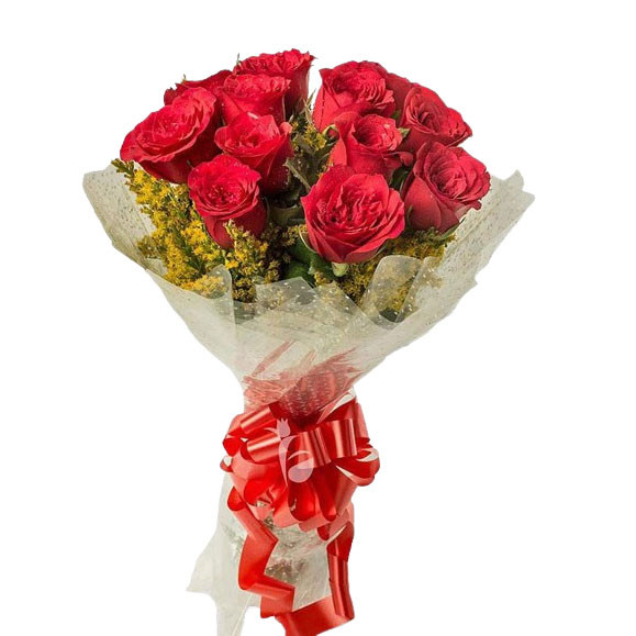 Crimson Charm: Imported Red Roses Bouquet
