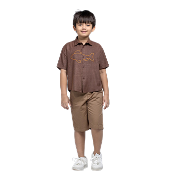 Shirt Pant Set -Sage Grey Printed Cotton Shirt Pant Set