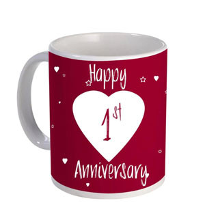 Anniversary Gift Mug - Happy 1st Anniversary