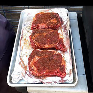 Korean Food:  Rib eye B.B.Q -T 200 gm with agg Steam From "Goong the Castle"