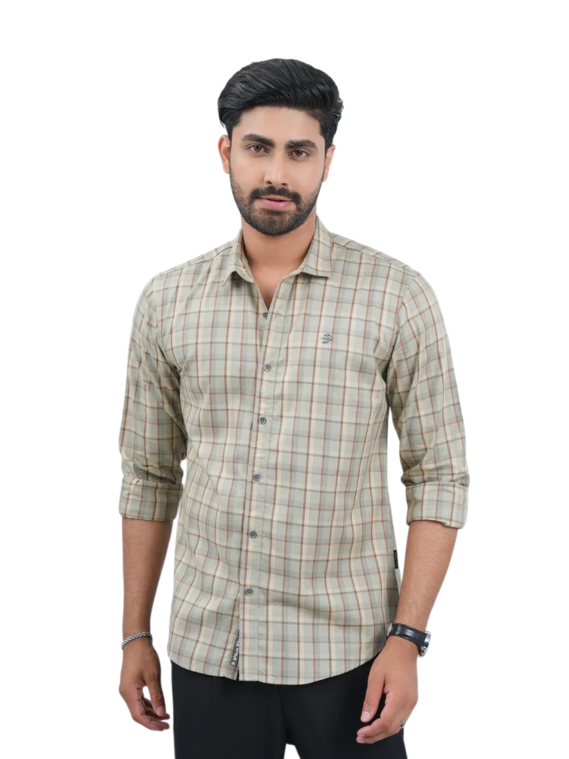 Cotton Check full sleeve Shirt  For Men