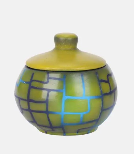 Pottery Showpiece  -  Clay Pot with Lid