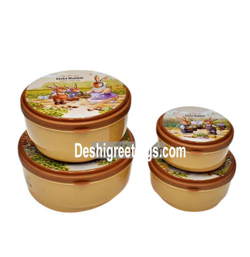 Tiffin Box -  4 Pcs School Tiffin Box Food Container FH2281