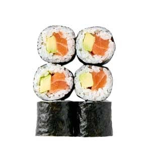 Japanese Food:Salmon Avocado Maki From -  Sushi Samurai