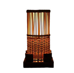 Lamp  -  Cane and Wooden Lamp