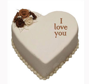 Swiss Bakery's Vanilla Heart-Shaped Cake