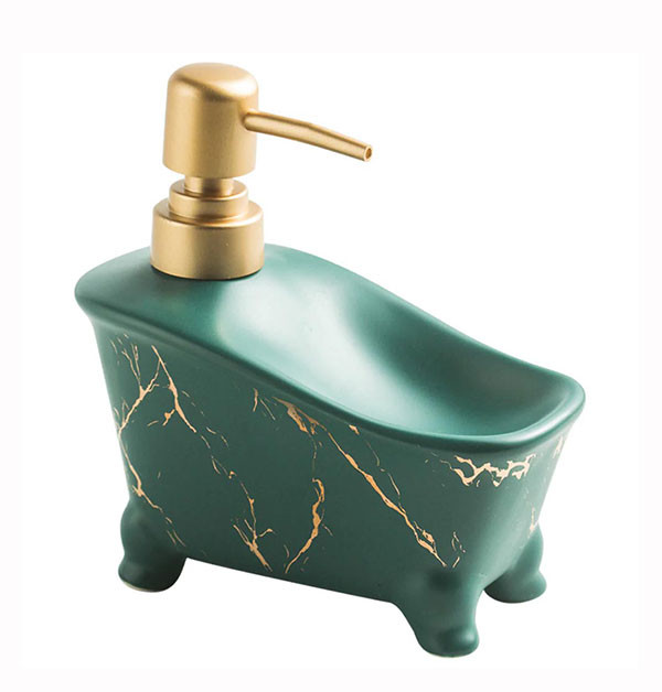 Luxury Design Ceramic Soup Dispenser with Soap Holder
