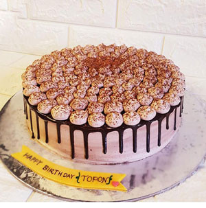 Indulgent Temptation: Cake's Delight Chocolate Round Cak