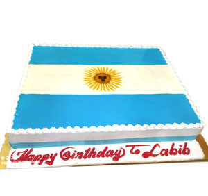 Argentina Flag Vanilla Cake From Yummy Yummy
