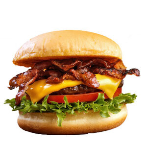 Savor the Flavor: Premium Beef with Smoky Bacon Infusion Burger - Gourmet Grilling Delight for BBQ Enthusiasts!