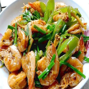 Chinese Food:  Prawn - THAI SHRIMPS WITH GREEN CHILLI  From - "XinXian"