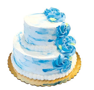 Indulge in Delicacy: Swiss Bakery's Round 2-Layer Vanilla Cake