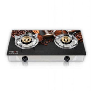 VISION LPG Double Glass Gas Stove Chocolate 3D