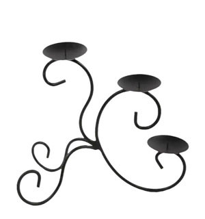 Candle Stand  -  Black Wrought Iron Candle Stand
