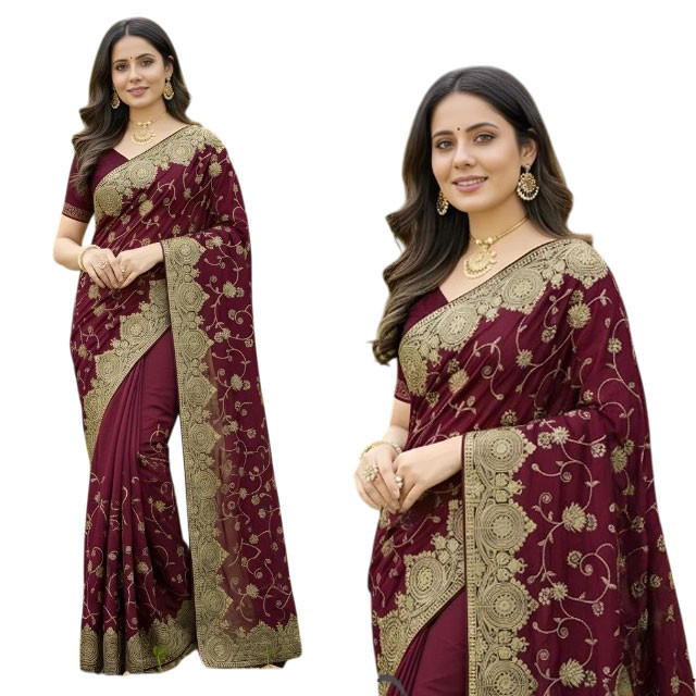 Original Chinon Embroidered Sharee-1