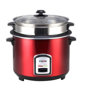 VISION Rice Cooker 3.0 Ltr 100 SS Red