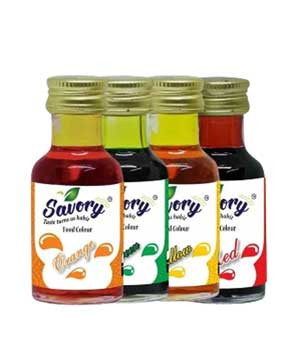 Savory Food Color (Red, Green, Yellow, Orange) 4 Pcs 28 ml