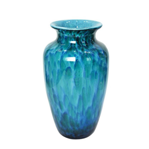 Showpiece  - 16 Inch Heavy Glass Decorative Large Flower Vase HR0493