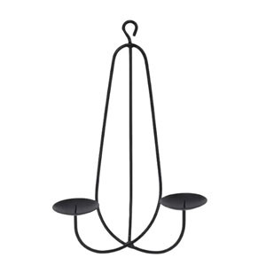 Candle Stand  -  Black Wrought Iron Candle Stand