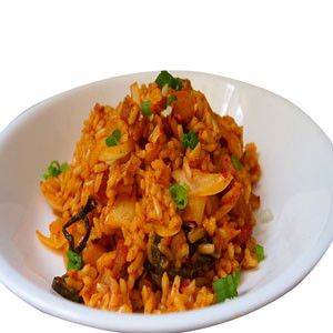 Korean Food:  Kimchi Rice From "Little Korea"