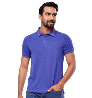 Casual Chic Redefined: Short Sleeve Polo with Collar and Cuff Contrast Tipping, Featuring a Stylish Front Button Placket for Effortless Everyday Style