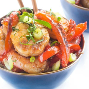 Prawn with Basil Leaf  From Thai Signatures