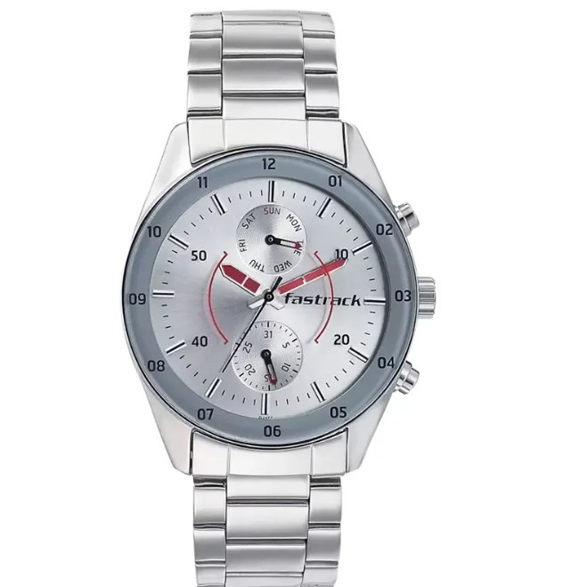 Fastrack Space Analog Silver Dial Men’s Watch (3201SM01)