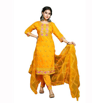 Elegant Embroidered Tissu Silk Salwar Kameez For Women