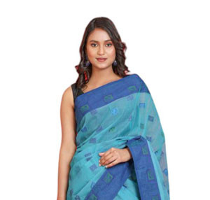 Womens ASH & NAVY Color Cotton Sharee