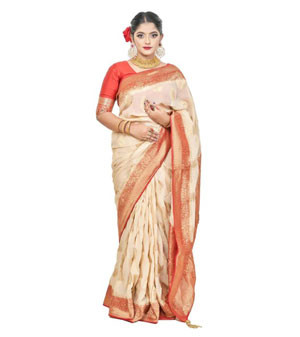 Georgette Banarasi Floral Printed Sharee