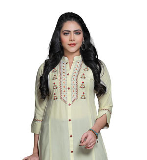 Embroidered Linen Single Kameez