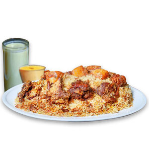 Personal Feast: Basmati Kacchi, Borhani & Firni Combo - Tailored for One, Indulge in Traditional Flavors from Kacchi Bhai