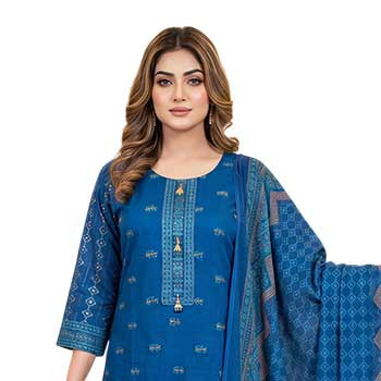 Shalwar Kameez - Embroidered Cotton Shalwar Kameez-12