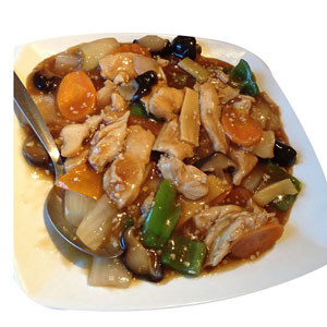 Chinese Food: Chicken Mushroom & Bamboo Shoot  From -"New Cathay"