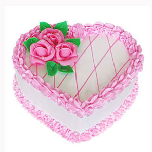 Swiss Bakery's Vanilla Heart-Shaped Cake