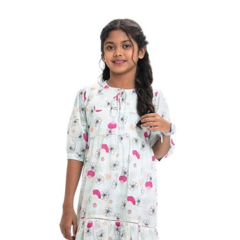 Kids Frocks - Pastel Cotton Long Frock